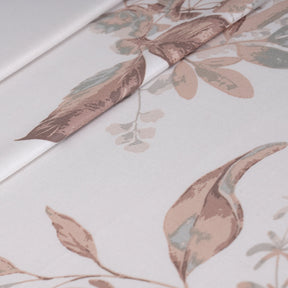 Sensory Bloom Edenia 100% Cotton Brown Bed Sheet with Pillow Case