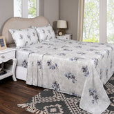 Sensory Bloom Everbloom 100% Cotton Blue Bed Sheet with Pillow Case