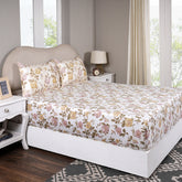 Sensory Bloom Blossom Meadow 100% Cotton Pink Fitted Sheet with Pillow Case