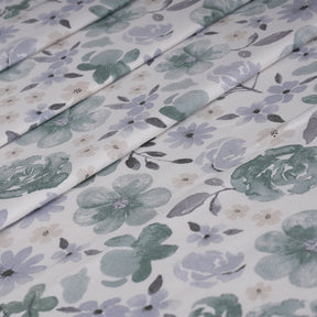 Sensory Bloom Petalyn 100% Cotton Blue Bed Sheet with Pillow Case