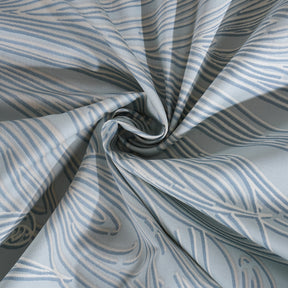 Classical Ornate Baroque Feathering Bed Sheet with Pillow Case Blue