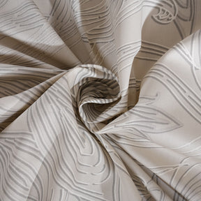 Classical Ornate Baroque Feathering Bed Sheet with Pillow Case Neutral
