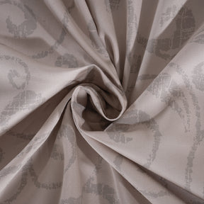 Classical Ornate Seamless Scroll Bed Sheet with Pillow Case Neutral