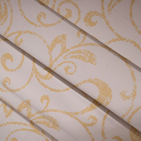 Classical Ornate Seamless Scroll Bed Sheet with Pillow Case Gold