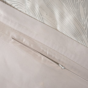 Classical Ornate Baroque Feathering Duvet Cover with Pillow Case Neutral
