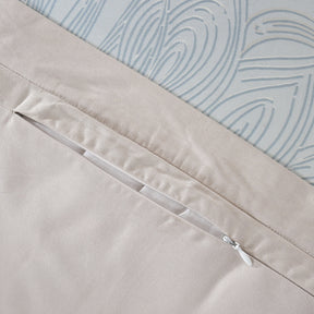 Classical Ornate Baroque Feathering 8pcs Duvet Cover Set Blue
