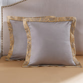 Classical Ornate Baroque Feathering Pillow Case Euro Set Gold