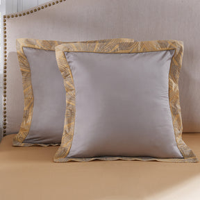 Classical Ornate Baroque Feathering Pillow Case Euro Set Gold