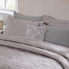 8pcs Quilt/Qulited Bed Cover Set Neutral Classical Ornate Twirls & Swirls