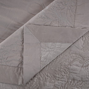8pcs Quilt/Qulited Bed Cover Set Neutral Classical Ornate Twirls & Swirls