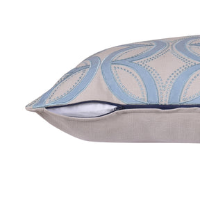 Classical Ornate Harlequin Curves Cushion Cover Blue
