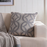 Classical Ornate Harlequin Curves Cushion Cover Neutral