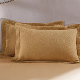 Classical Ornate Acorus Bliss Pillow Sham Set Gold