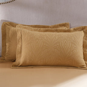 Classical Ornate Acorus Bliss Pillow Sham Set Gold