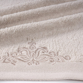 Classic Trope Embroidery 100% Cotton Towel Set Neutral