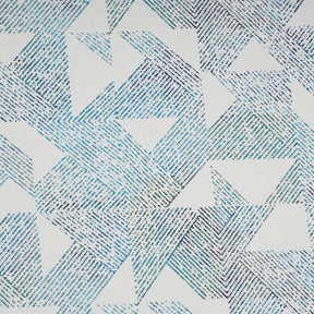 Eclectic Geo Triangle Digital Print 100% Cotton Blue Bed Sheet with Pillow Case