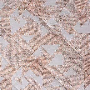 Eclectic Geo Triangle Quilt/Quilted Bed Cover Rust