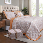 Eclectic Geo Triangle Rust 8pcs Quilt/Quilted Bed Cover