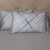 Eclectic Geo Rhombus Pillow Sham Set Grey