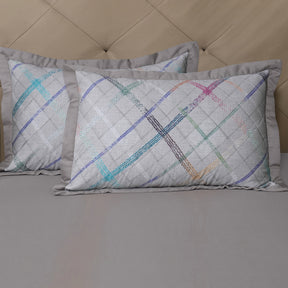 Eclectic Geo Rhombus Pillow Sham Set Grey