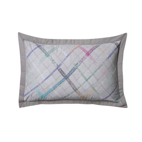Eclectic Geo Rhombus Pillow Sham Set Grey