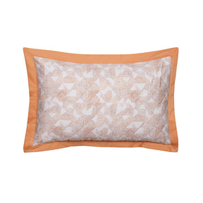 Eclectic Geo Triangle Pillow Sham Set Rust