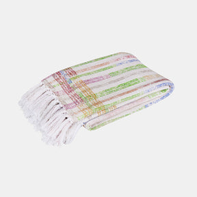 Eclectic Geo Rhombus 100% Cotton Beige Throw