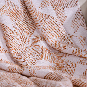 Eclectic Geo Triangle 100% Cotton Rust Throw