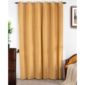 Marly Matt Textured 2PC Gold Curtain Set