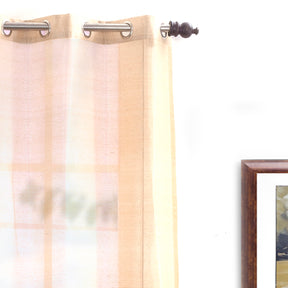 Tidy Silk Solid 2PC Gold Curtain Set