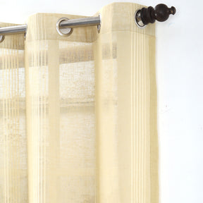 Cannabis Stripe Solid 2PC Gold Curtain Set