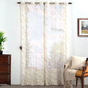 Sicilian StripeÃ‚Â Solid 2PC Beige Curtain Set
