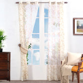 Sicilian StripeÃ‚Â Solid 2PC Beige Curtain Set