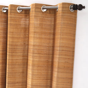 Hickory Silk Solid 2PC Gold Curtain Set
