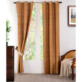 Hickory Silk Solid 2PC Gold Curtain Set