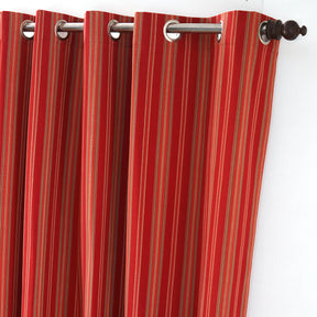 Fresh Ford Stripe Textured 2PC Orange Curtain Set