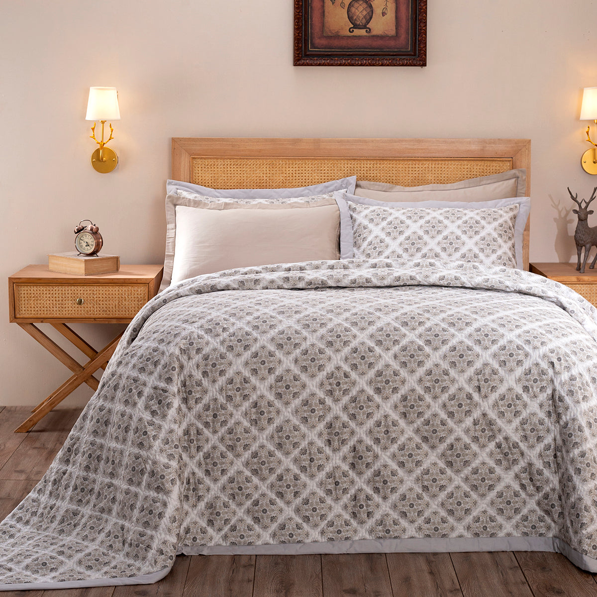 Exotic Heritage Finest Retro Neutral Summer AC Quilt/Quilted Bed Cover/Comforter Quilt