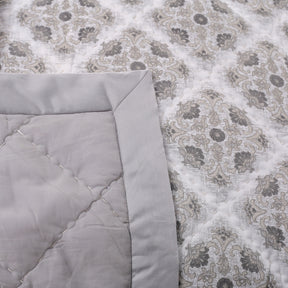 8PC Quilt/Quilted Bed Cover Set Exotic Heritage Finest Retro Neutral