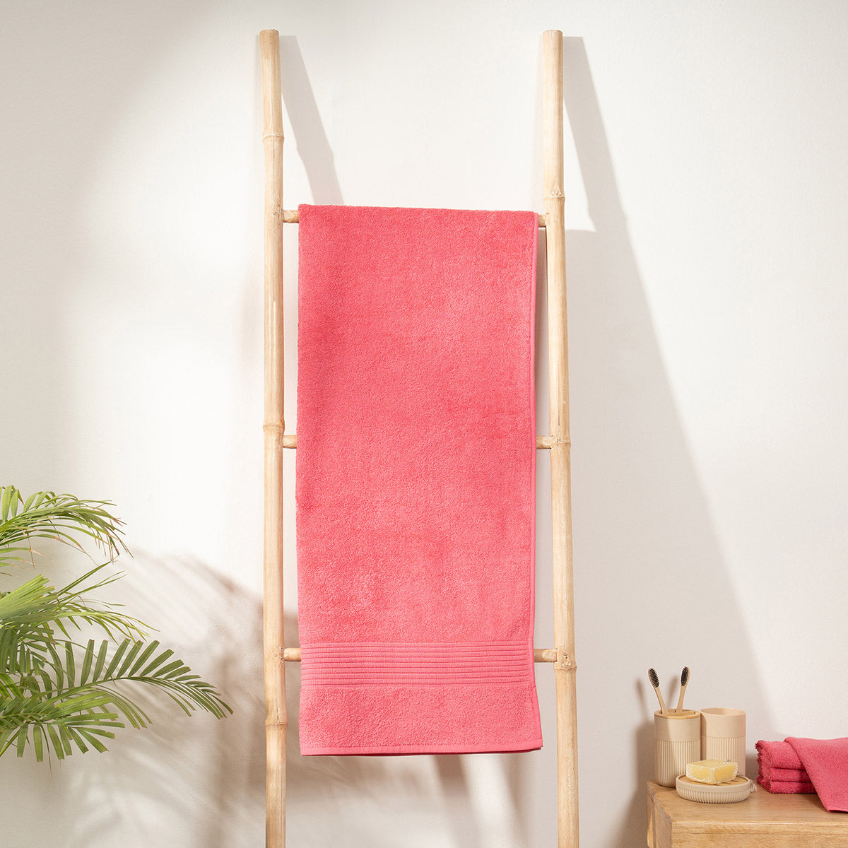 1Pc Bath Towel 100% Cotton Jeneth Pink