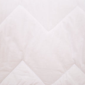 2" Zig Zag Quilt Water Proof Fabric White Mattress Protector