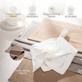 6 Pcs Napkin Set Beige Soft & Durable Elysian