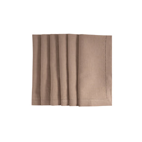 6 Pcs Napkin Set Beige Soft & Durable Elysian