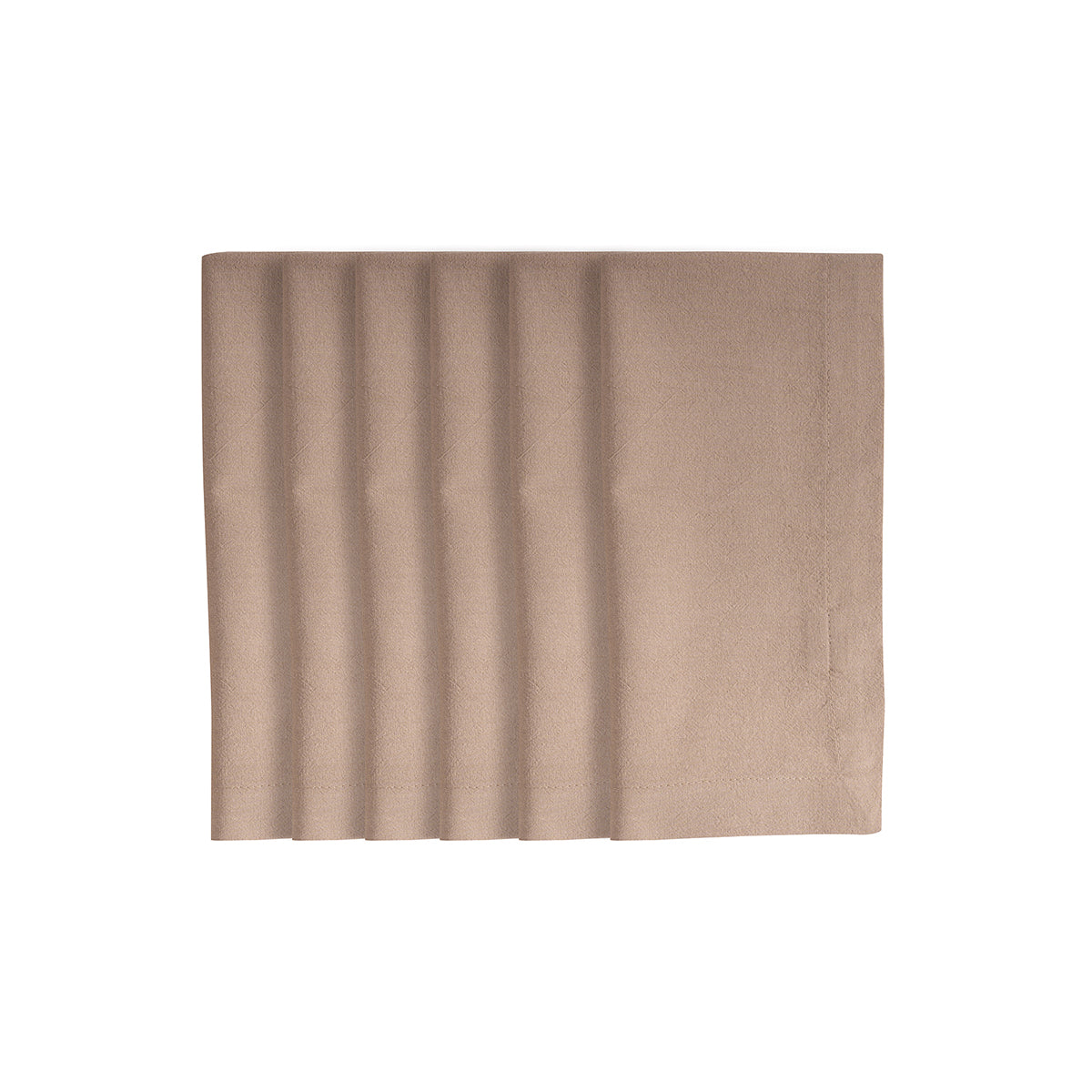 6 Pcs Napkin Set Beige Soft & Durable Maison