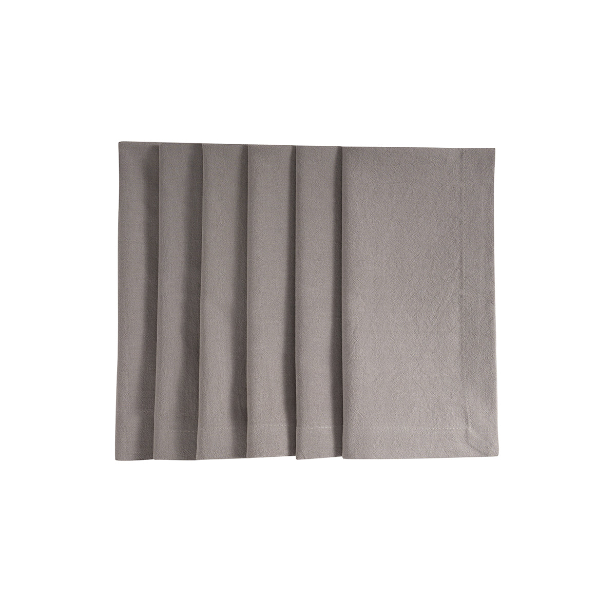 6 Pcs Napkin Set Graphite Soft & Durable Maison