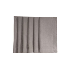 6 Pcs Napkin Set Graphite Soft & Durable Maison