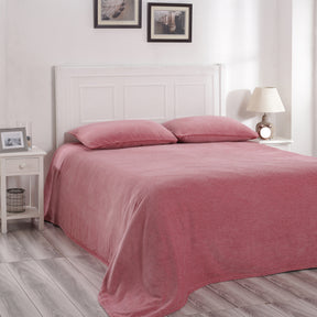 Charlotte Woven Pink Blossom/ Elephant Skin Bed Cover/Blanket