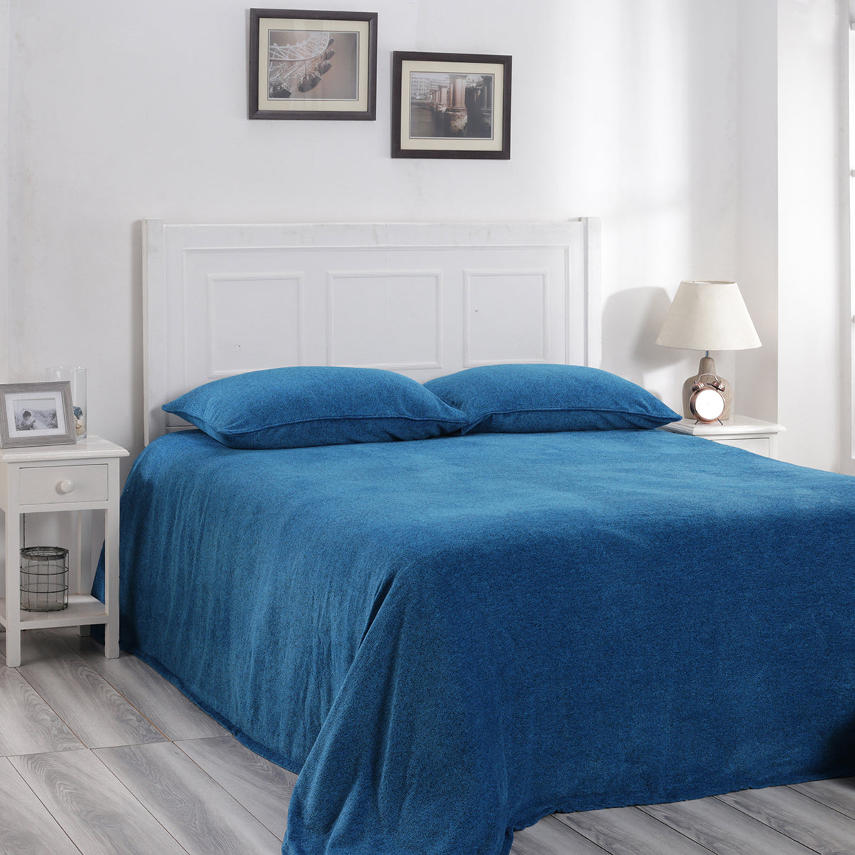 Charlotte Woven Reef Blue/ Black Bed Cover/Blanket