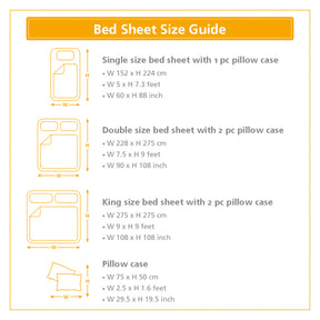 Evander Self Jacquard Blue Bed Sheet with Pillow Case