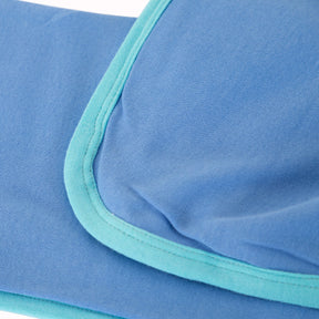 Little Maspar Solid Cotton Comfort Blanket Blue