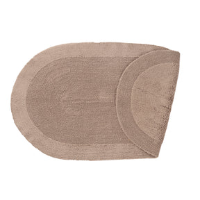 Grassy Ground Soft Reversible Solid Luxurious Grey Bath Mat